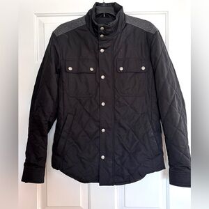 Banana Republic Quilted Black Field Utility Jacket
